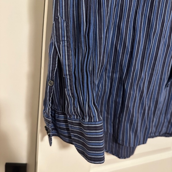 Harry Rosen Men’s Blue Pinstripe 100% Cotton Button Down Shirt Size Large - Picture 5 of 10